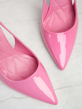 Women's Glamorous Pointy Toe PU Sling Back Pumps New Year Holiday Valentine Gifts